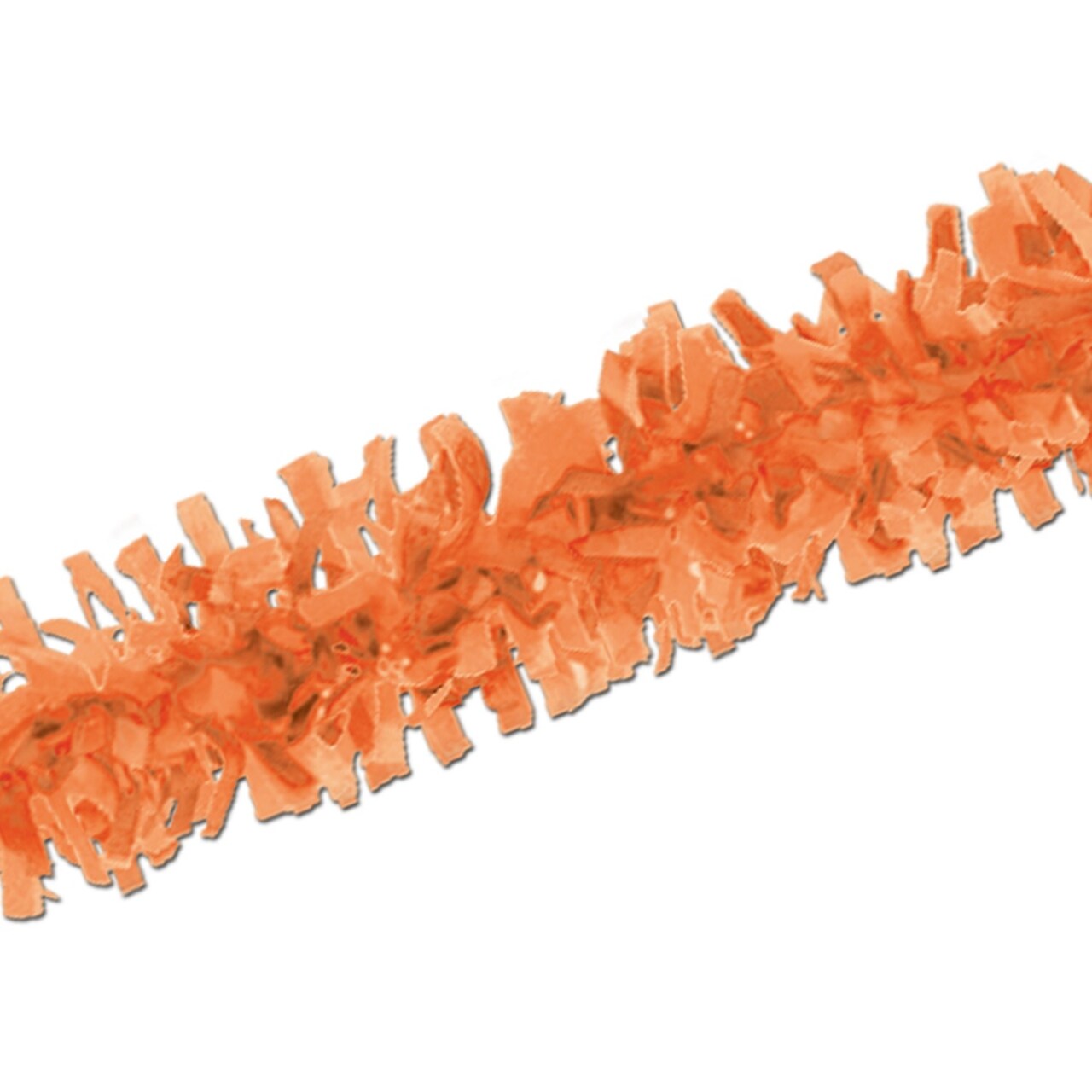 Beistle Club Pack of 12 Packaged Orange Tissue Festooning Decorations 25'